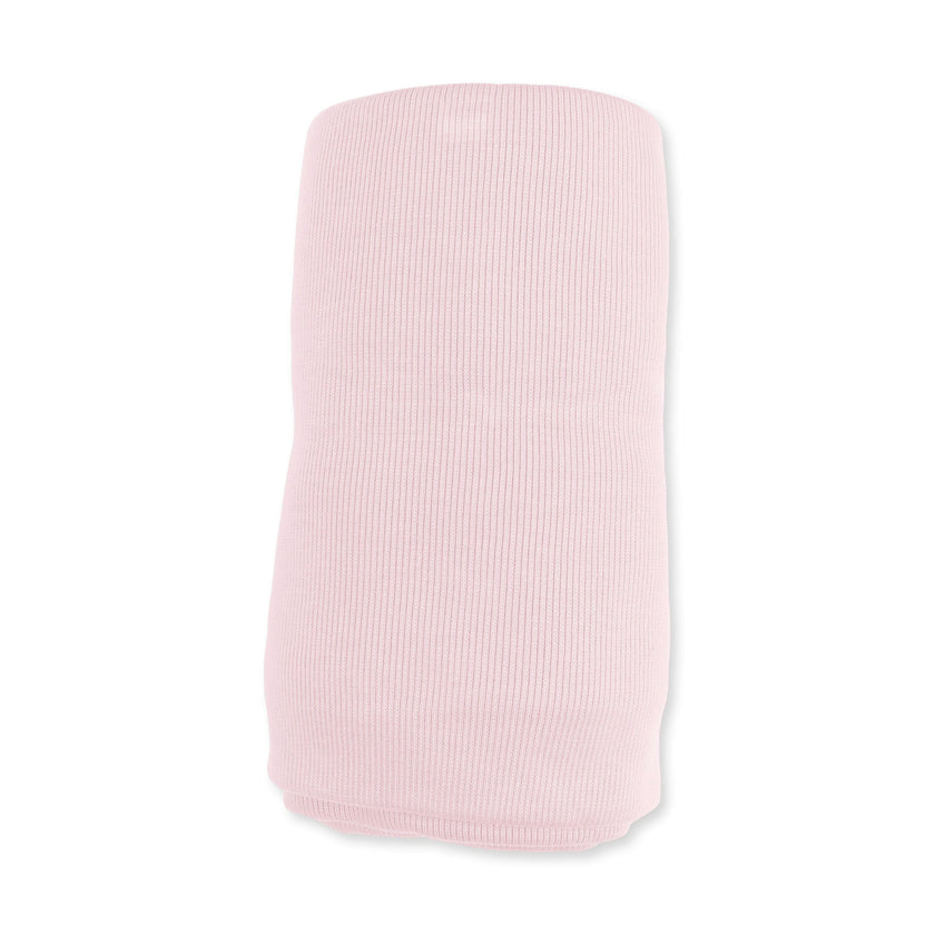 Solid Veiled Pink Rib - Swaddle Blanket