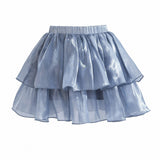Blue Sylvara Sequin Ruffle Skirt Set