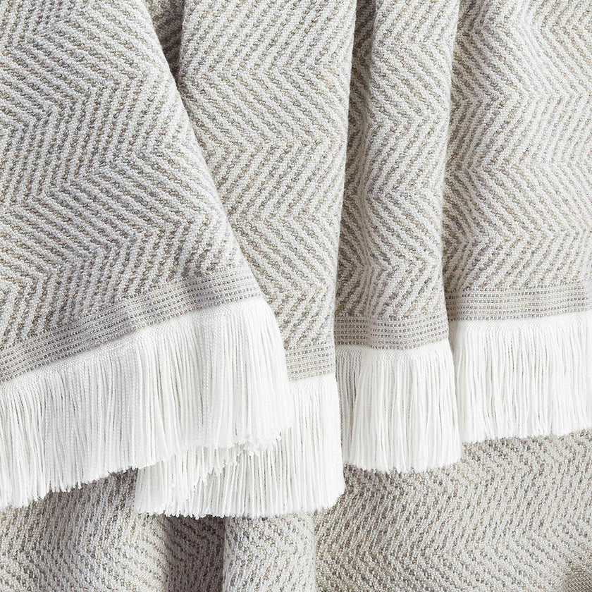 Herringbone Stain Resistant Indoor Outdoor Throw