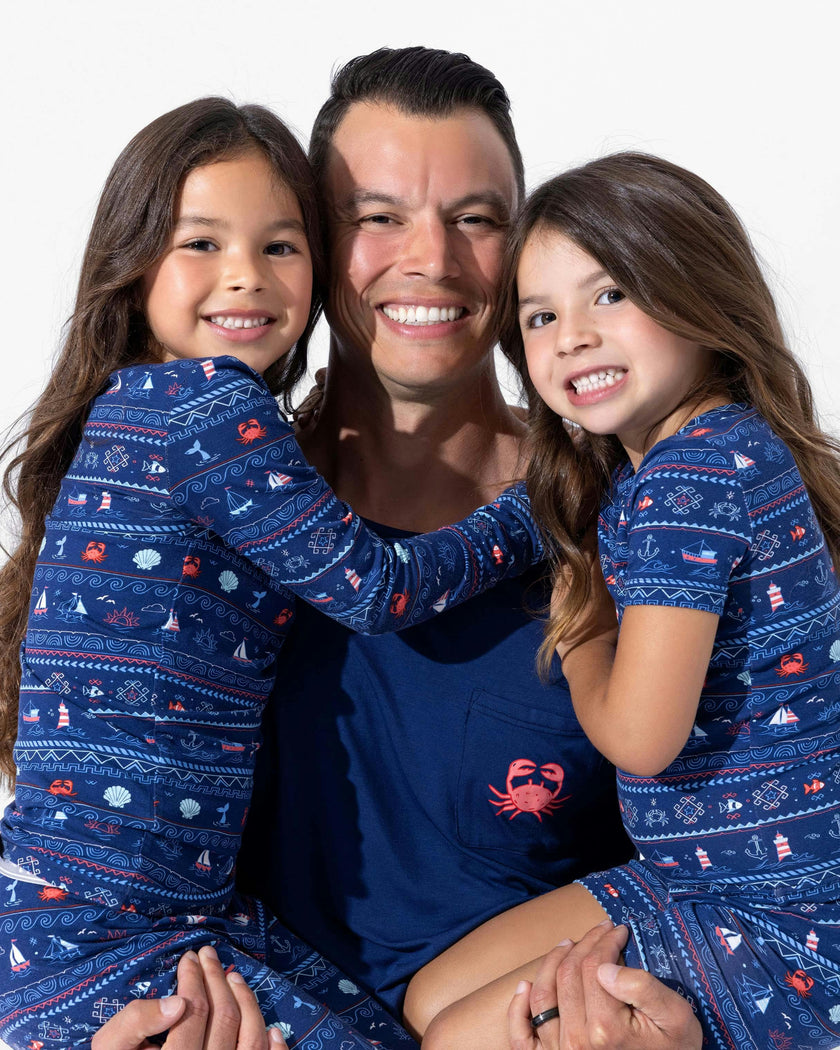 Sail Away Fair Isle Bamboo Kids Pajamas