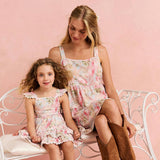 Rose Dreams Women's Bamboo Challis Tiered Dress