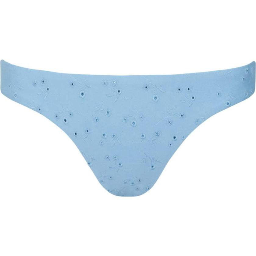 women's dusk blue eyelet low waist bikini bottom