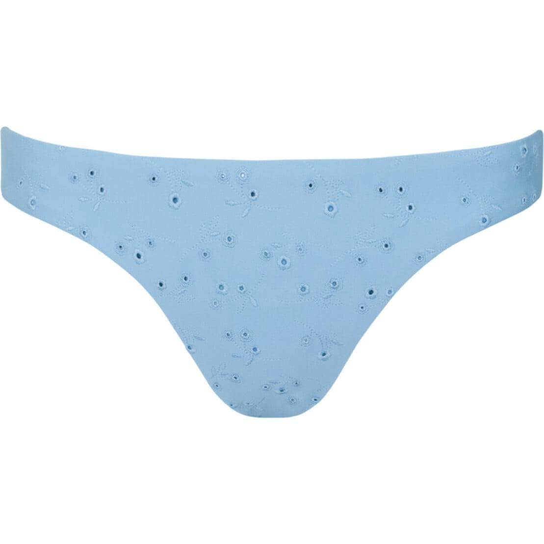 women's dusk blue eyelet low waist bikini bottom