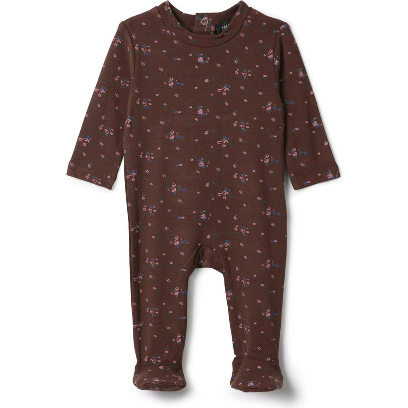 Floral printed Onesie Burgundy