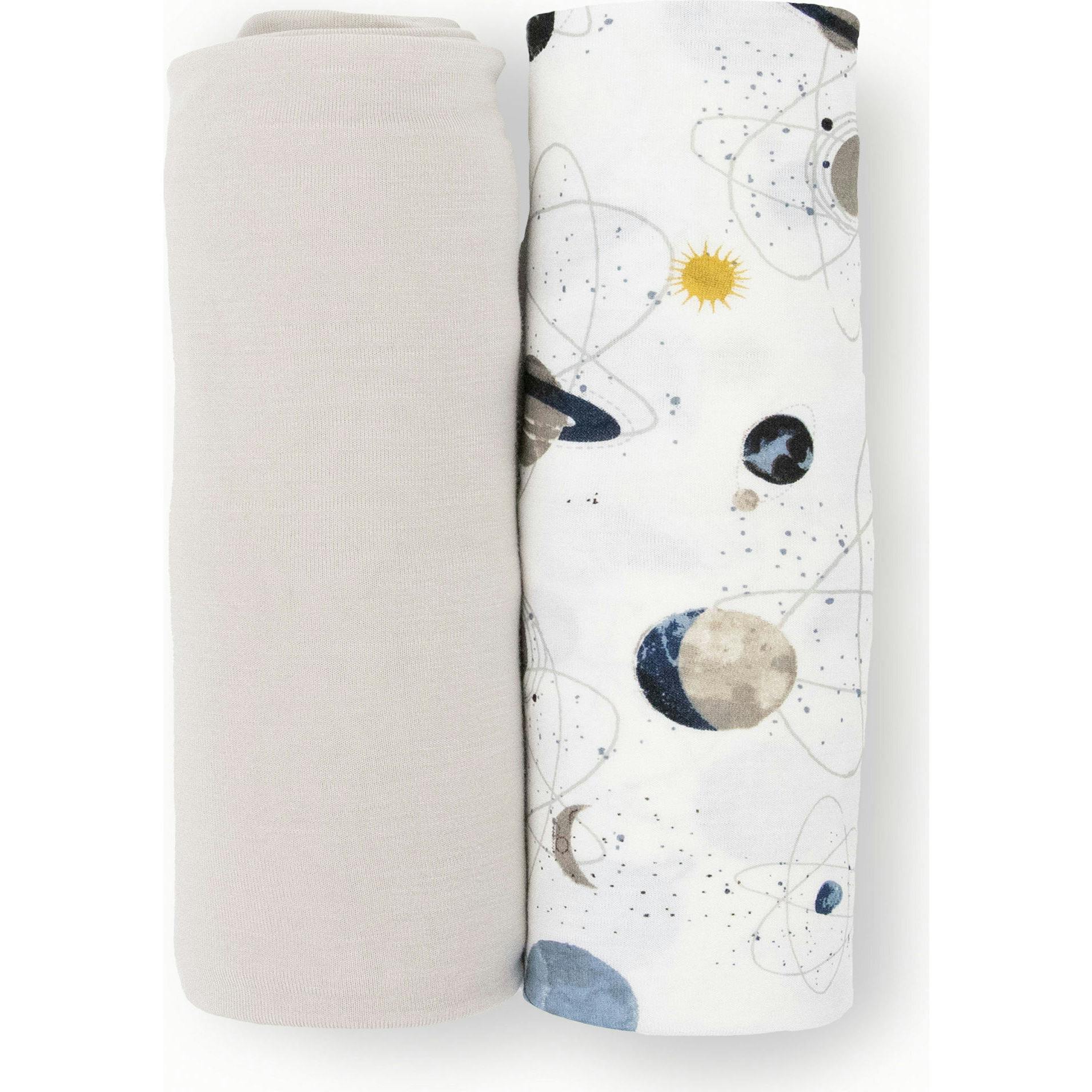 Stretch Knit Swaddle Blanket 2 Pack - Planets