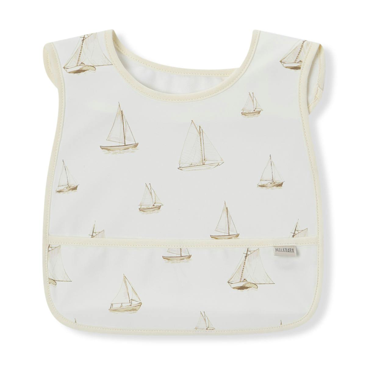 Sailboat Melody Sleeveless Pocket Bib