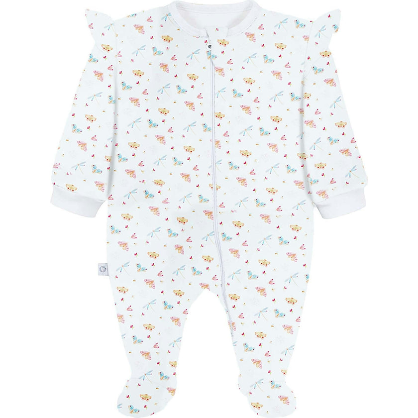 Butterflies Pima Cotton Baby One-Piece Pajamas