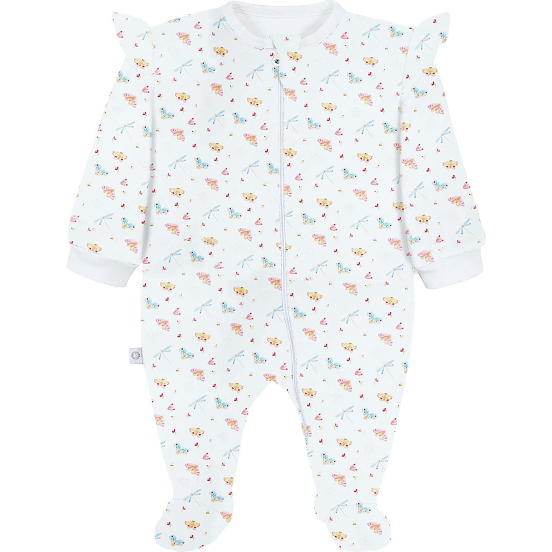 Butterflies Pima Cotton Baby One-Piece Pajamas