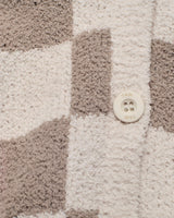 Hooded Cardigan • Checkers Fuzzy