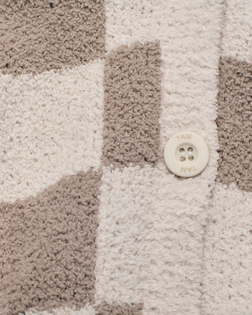 Hooded Cardigan • Checkers Fuzzy