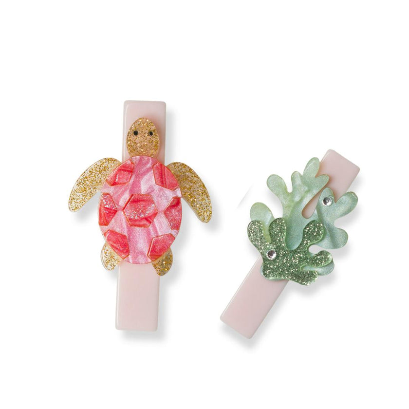 Sea Turtle Pink Hair Clips -SUM