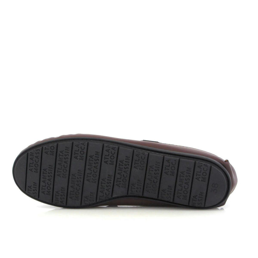 Plain 015 Walker Moccasins, burgundy gomatti leather with hearts
