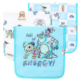 3 Pack Premium Burp Cloths - Monsters, Inc. Medley