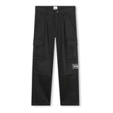 Black Logo Cargo Pants