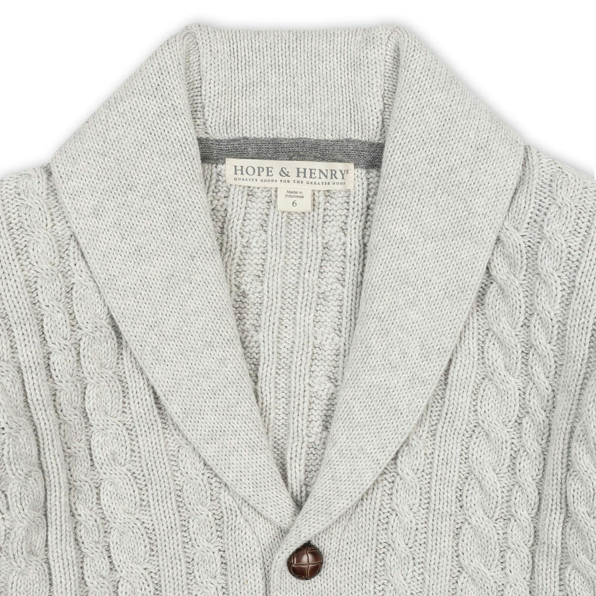 Organic Shawl Collar Cardigan