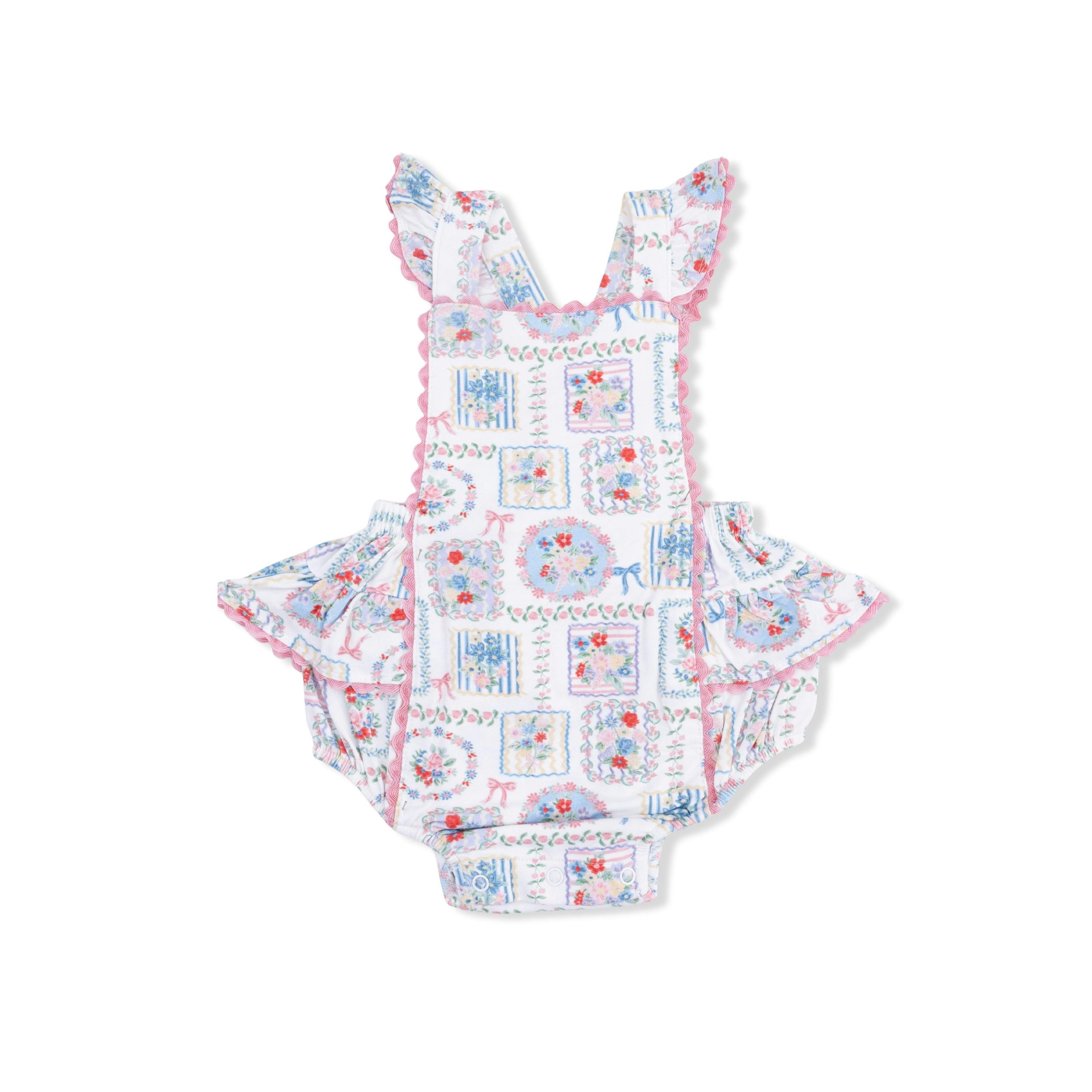 Julep's Floral Patchwork - Ric Rac Ruffle Sunsuit