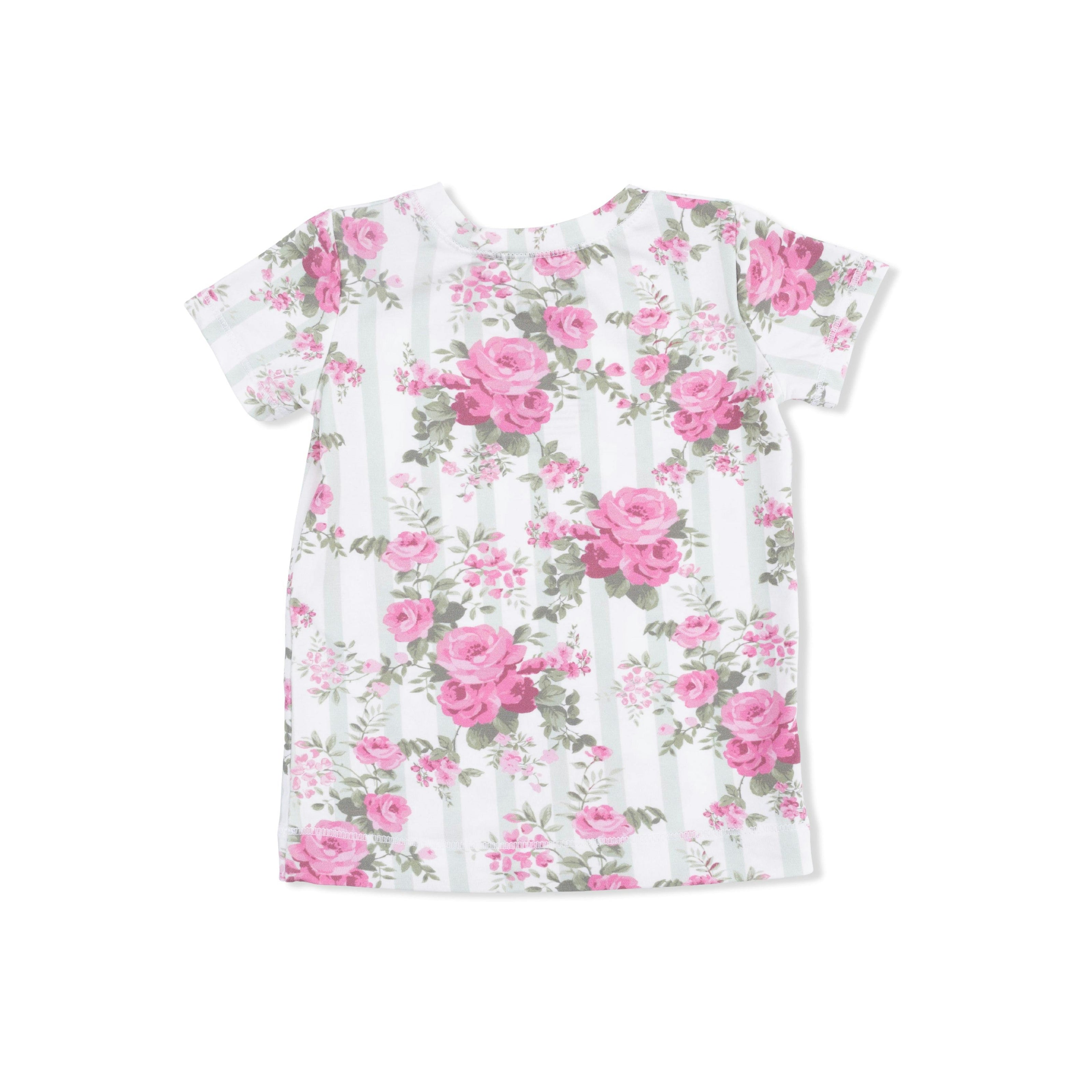 Cabbage Rose Stripe - Loungewear Short Set