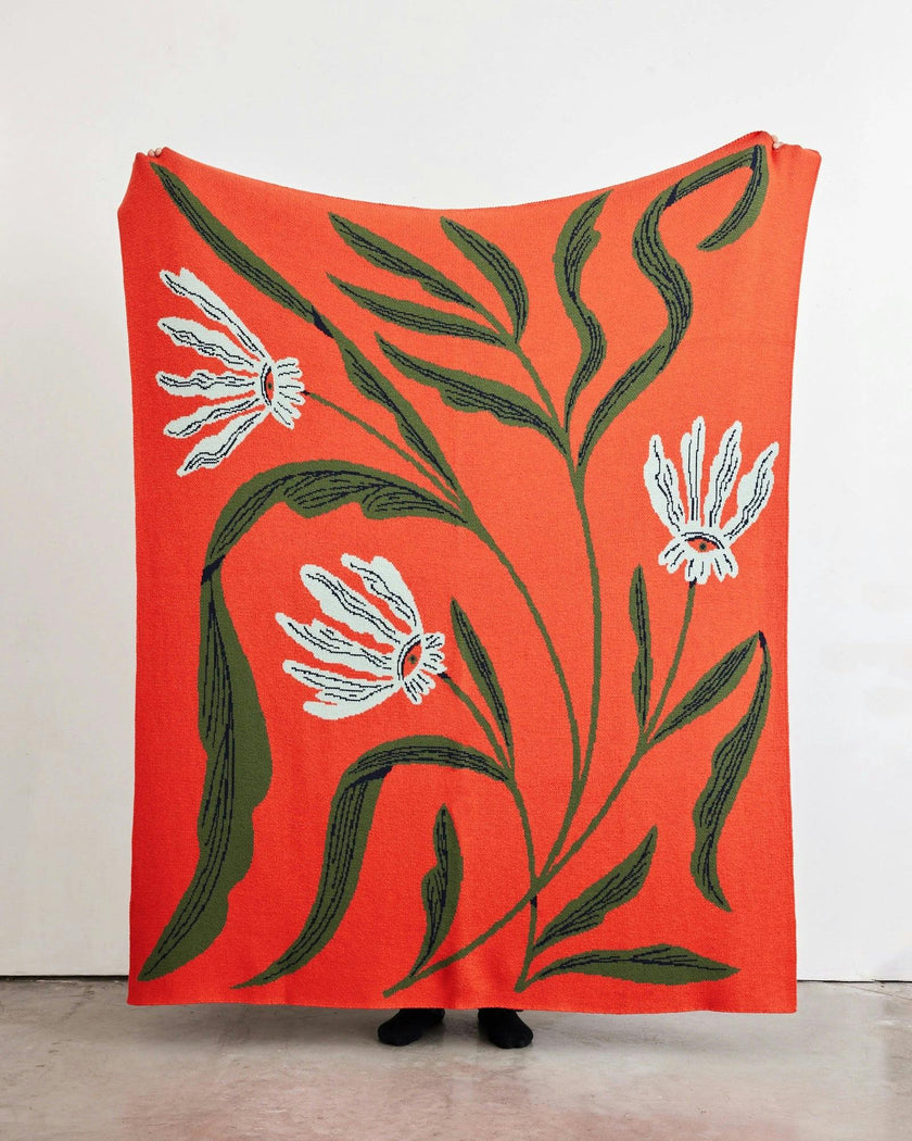 Flora Vision Knit Blanket