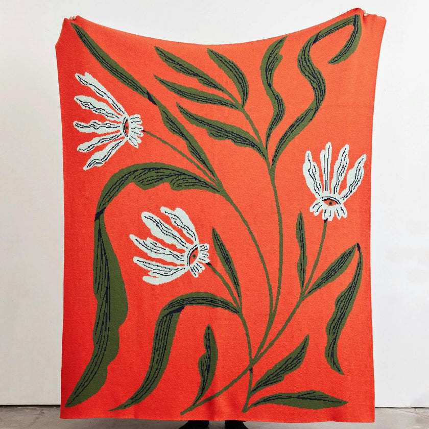 Flora Vision Knit Blanket