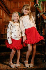 Mini Kendy Skirt in Poinsettia