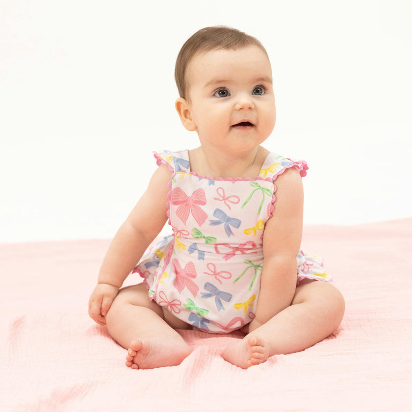 Sweet Bows - Ric Rac Ruffle Sunsuit