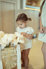 Woven Lace Bubble Off White