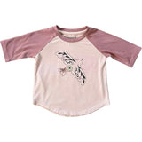 3/4 Sleeve Baseball Tee Floral