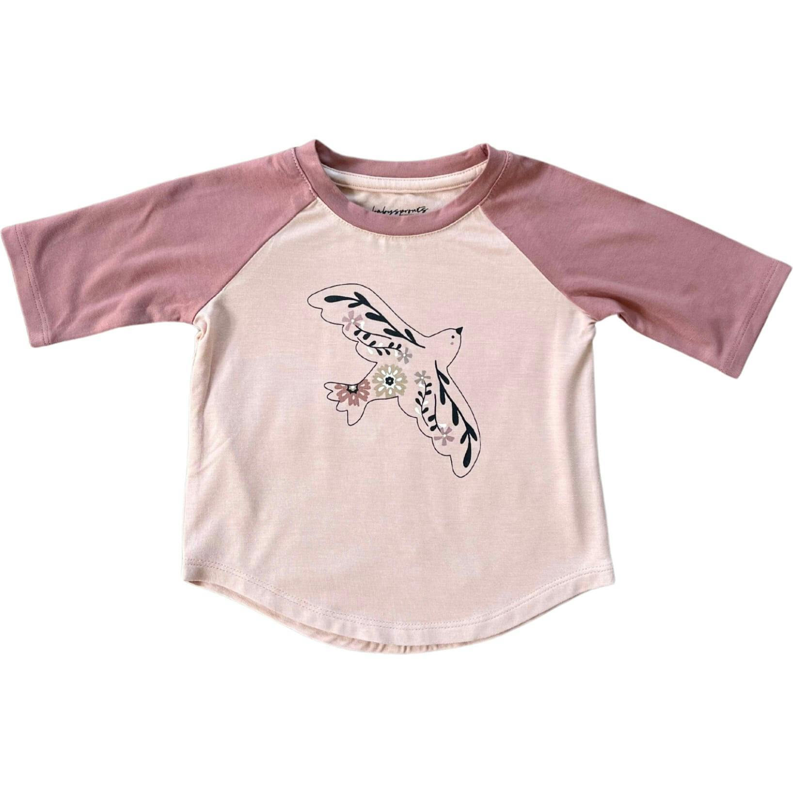 3/4 Sleeve Baseball Tee Floral
