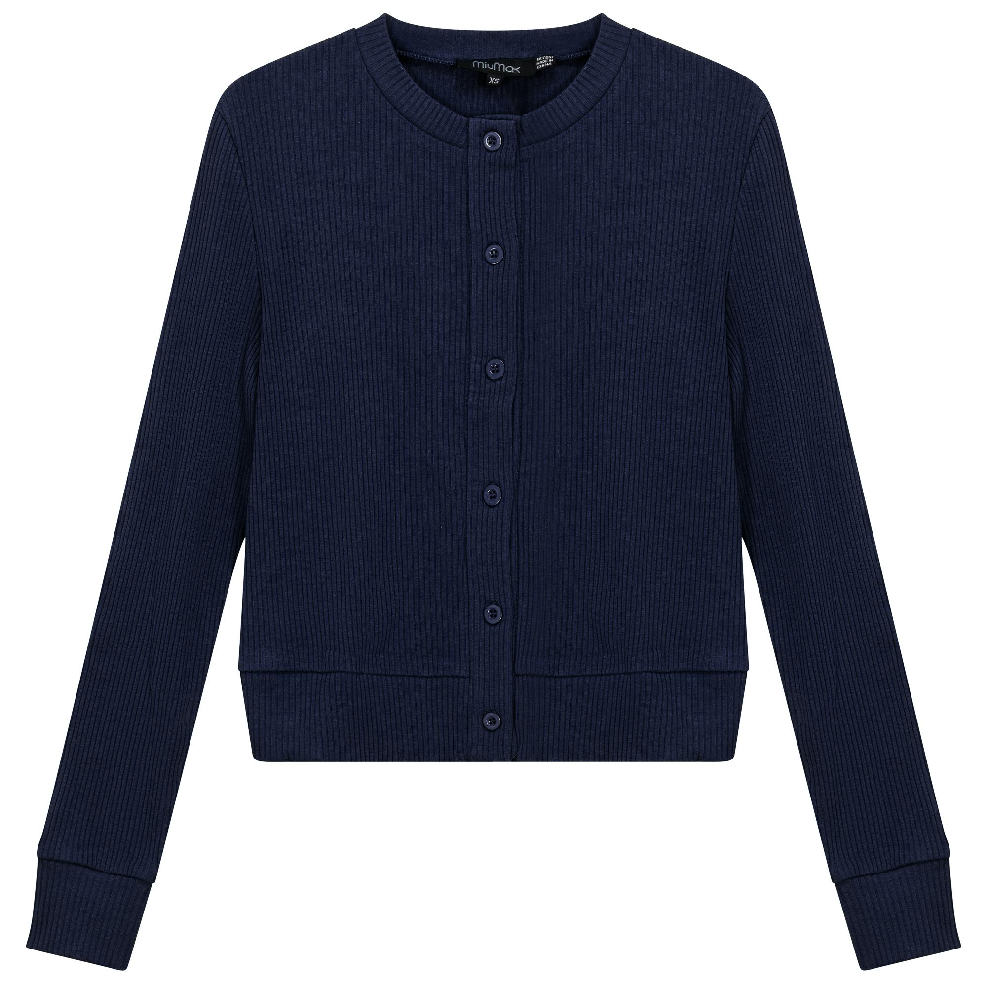 Cropped Ribbed Cardigan