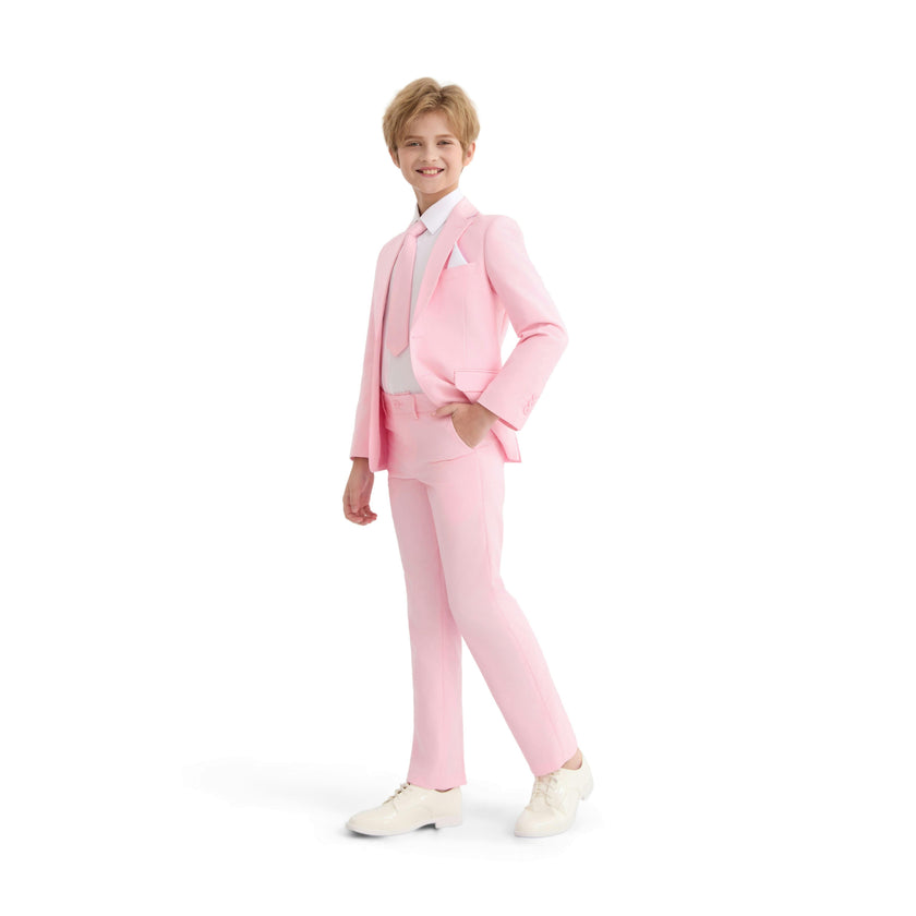 Pink Four-Piece Tailored Suit Set