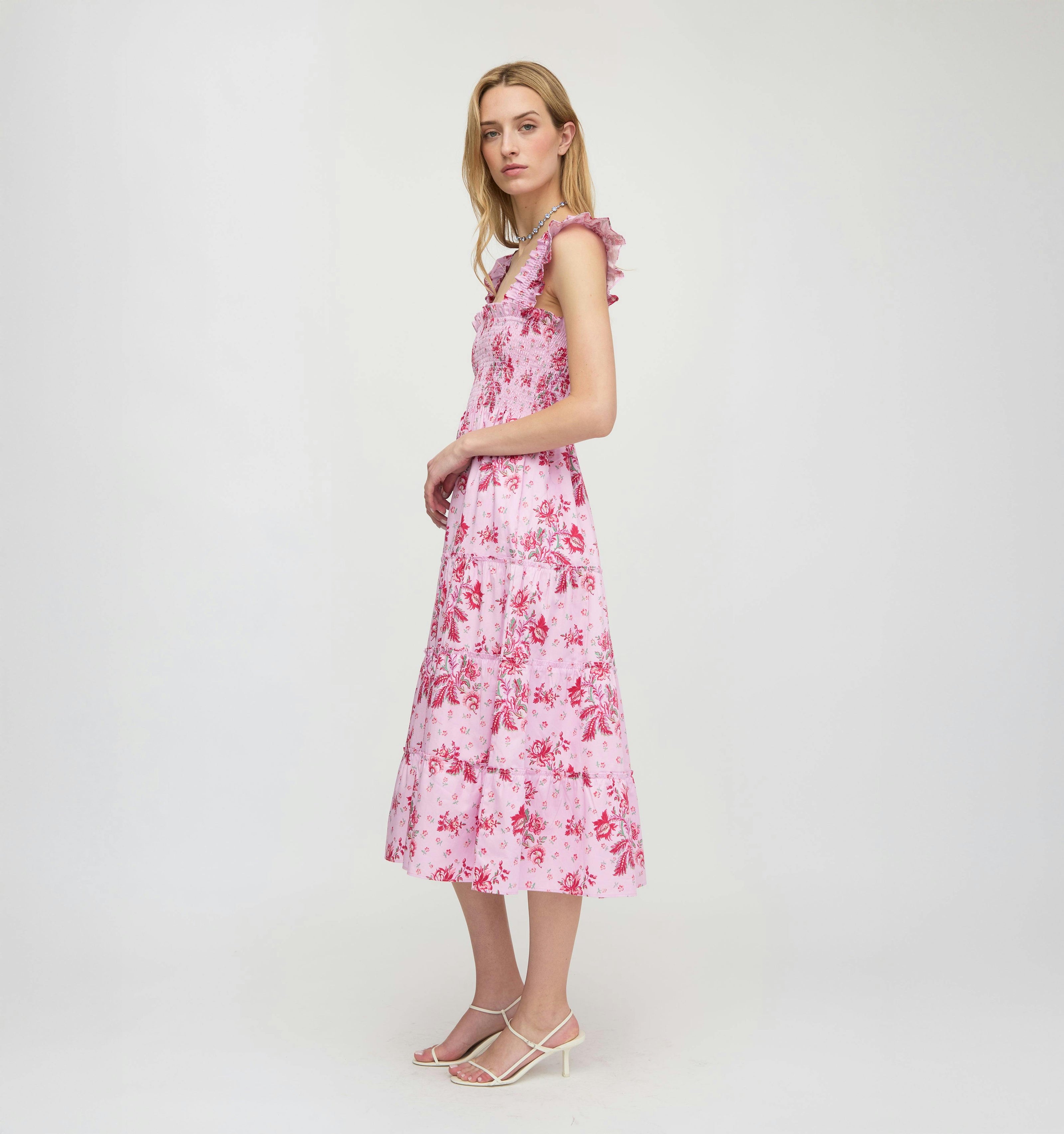 The Ellie Nap Dress - Pink Delft Bouquet