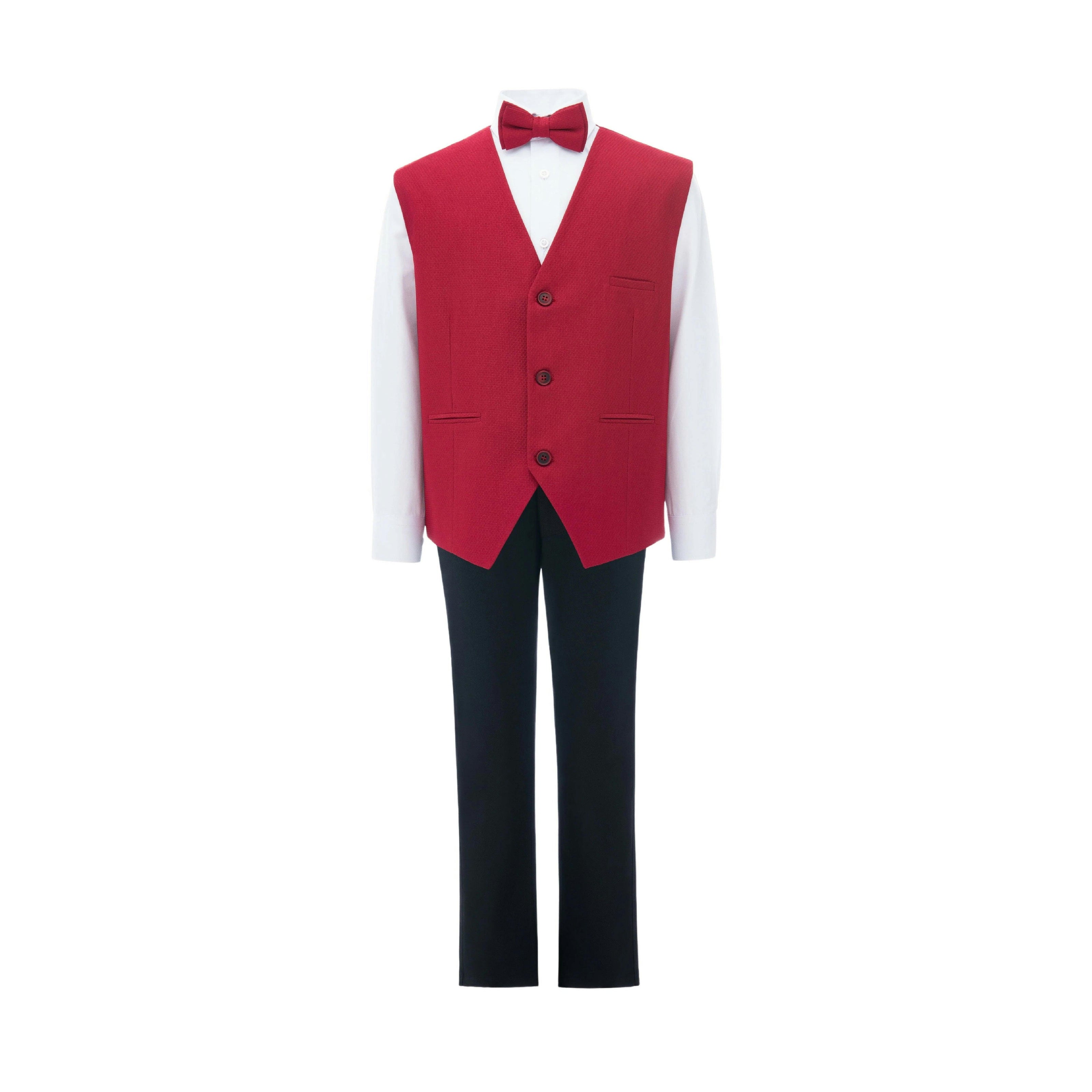 Red Lachlan Vest Outfit Set