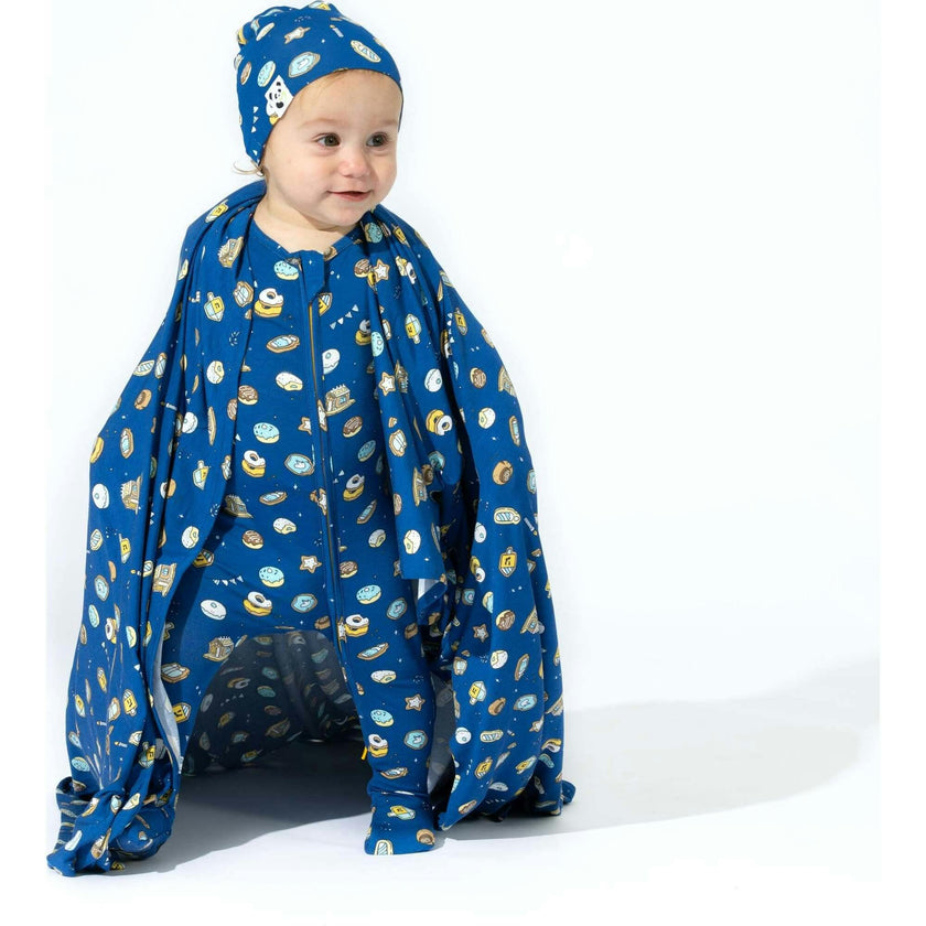Hanukkah Cookies Bamboo Swaddle & Beanie Set