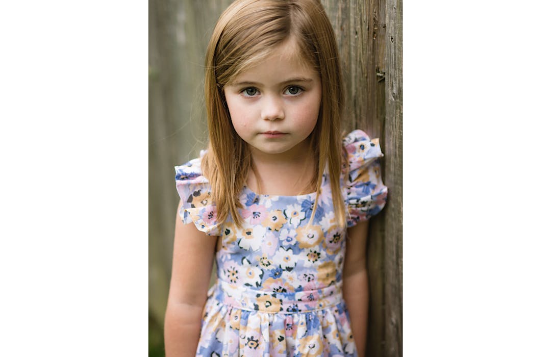Ruffle Sleeve Dress in Purple Flowers