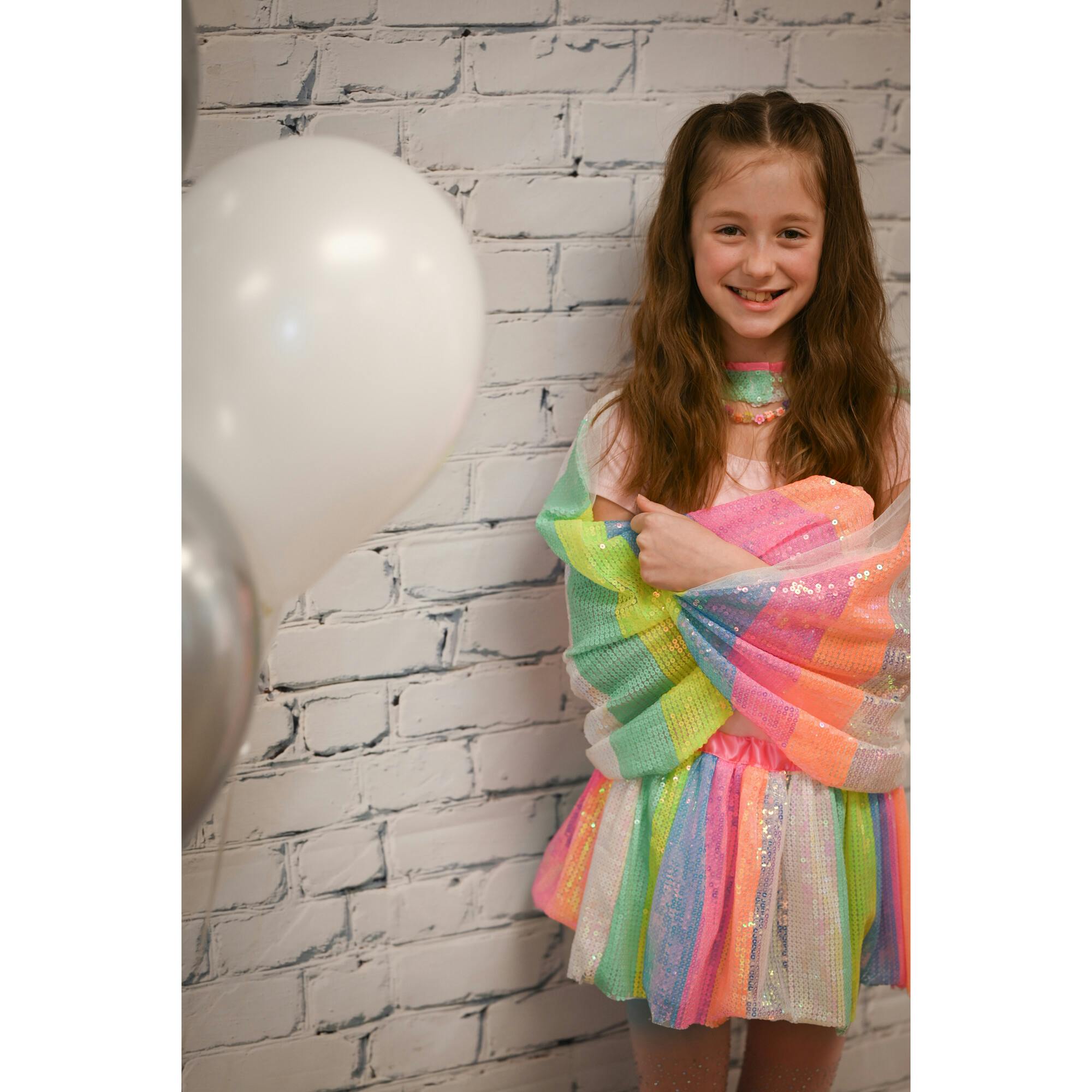 Stripy Sequins Cape