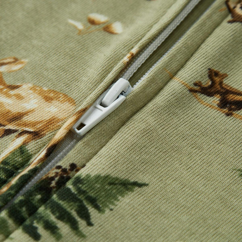 Forest Party Organic Cotton Zipper Pajama