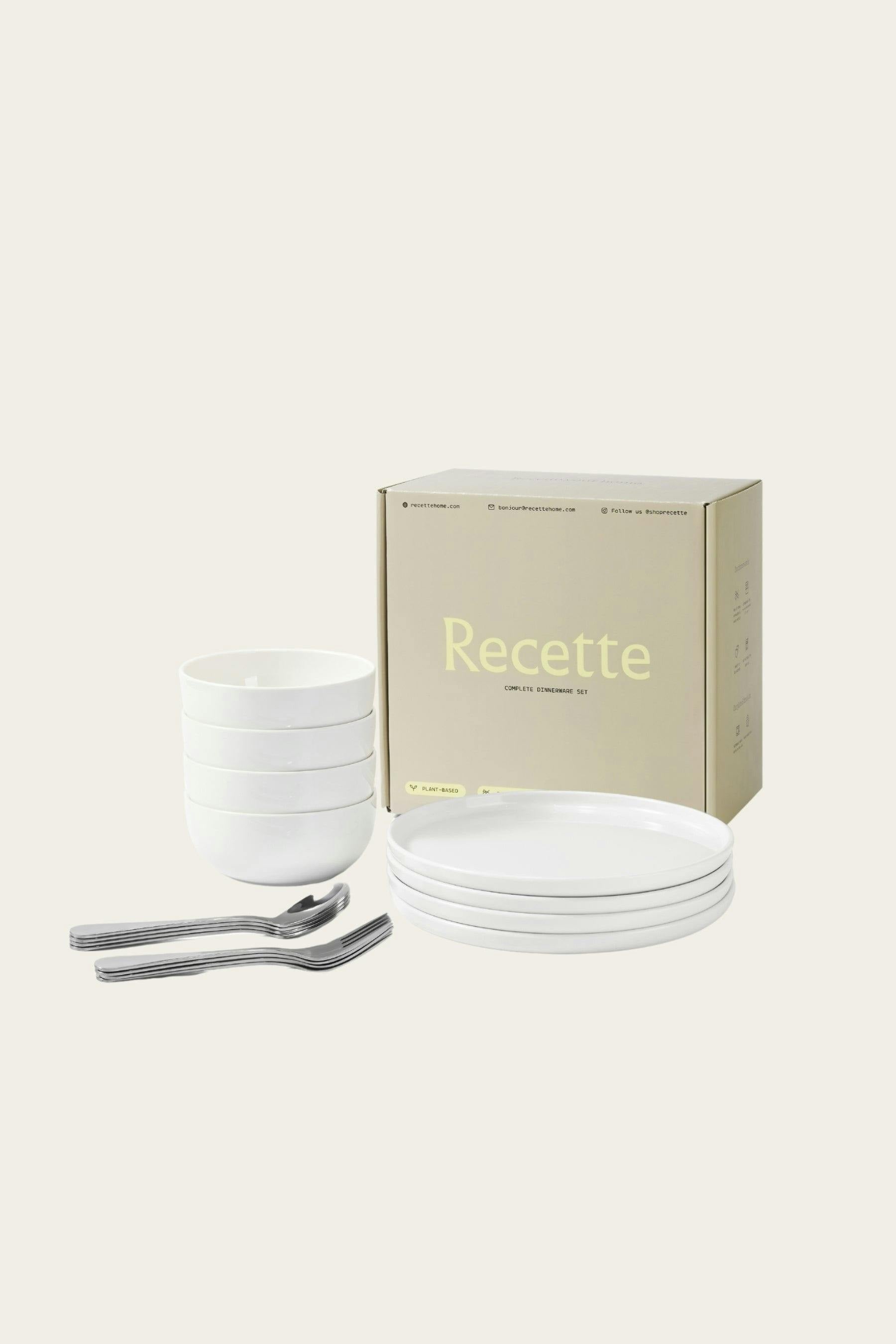 Plate and Bowl Set | Ivory