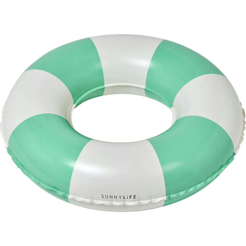 Mini Tube Pool Ring: Zest Green Stripe