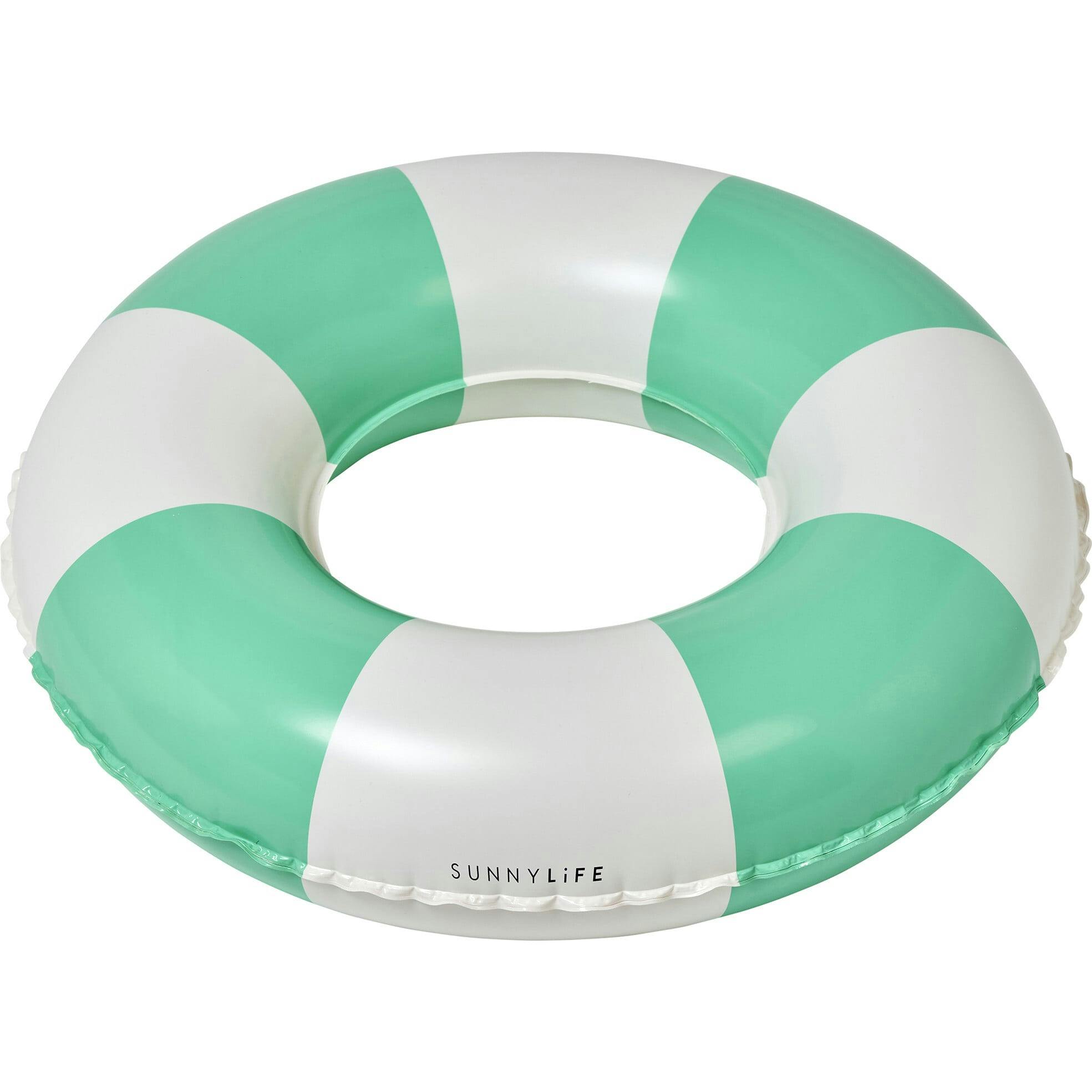 Mini Tube Pool Ring: Zest Green Stripe