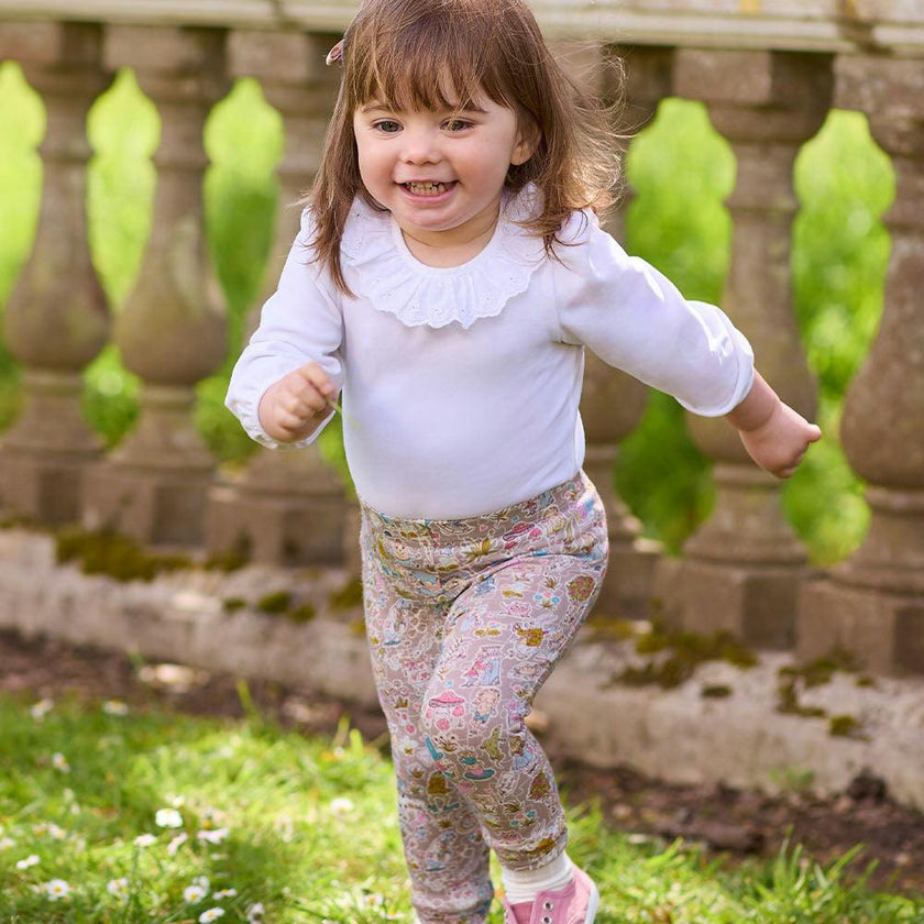 Baby Long Sleeved Grace Willow Bodysuit in Winter White