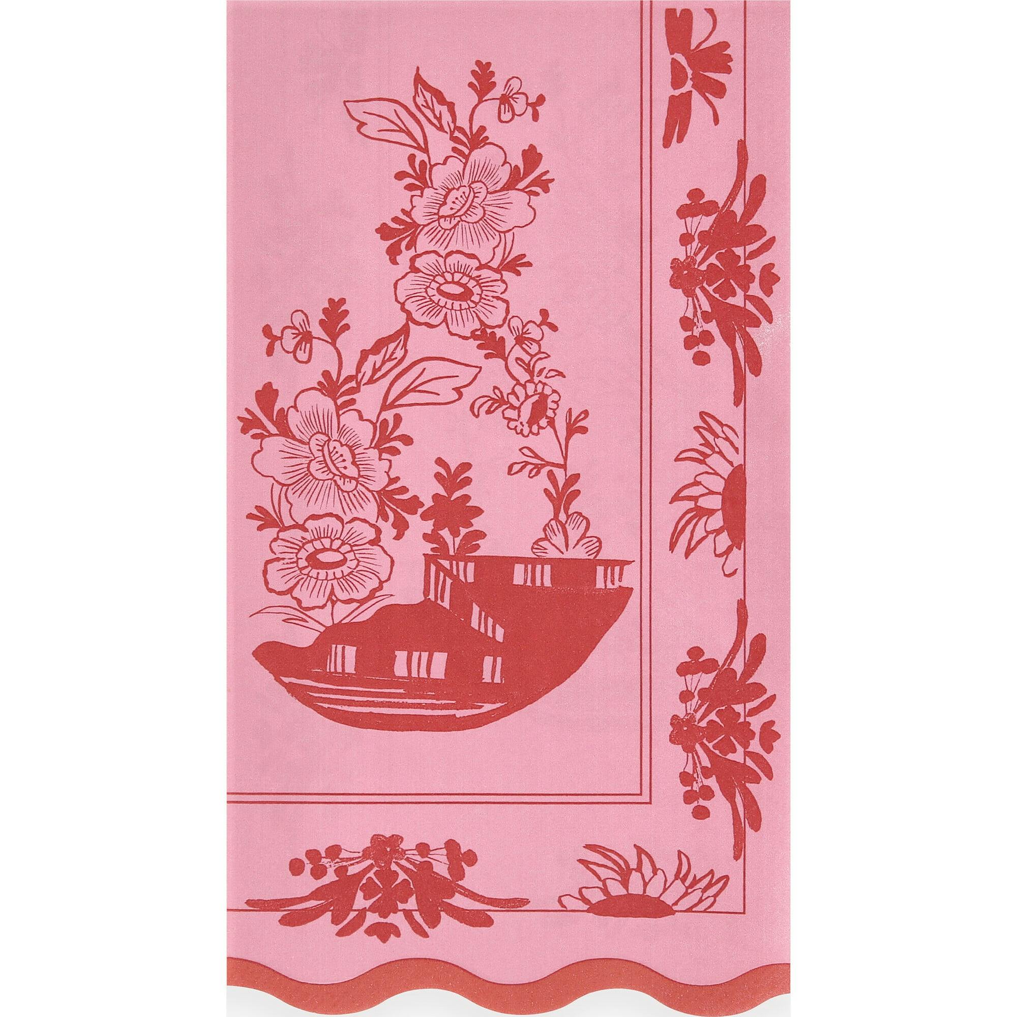 Pink Vintage Botanical Guest Towels