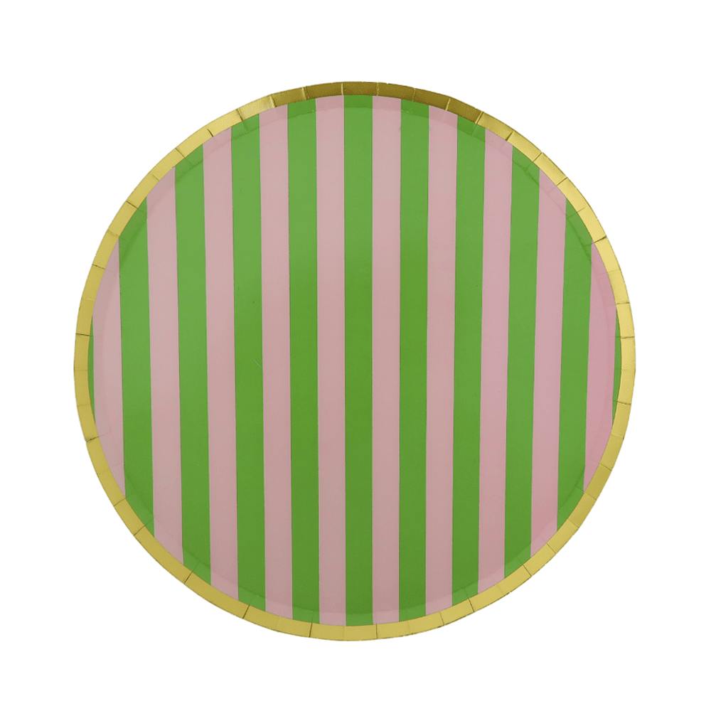 Camp Bachelorette Stripe Dinner Plates