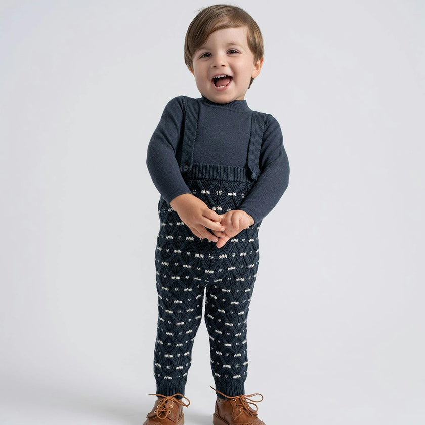 Stripe Knit Overall