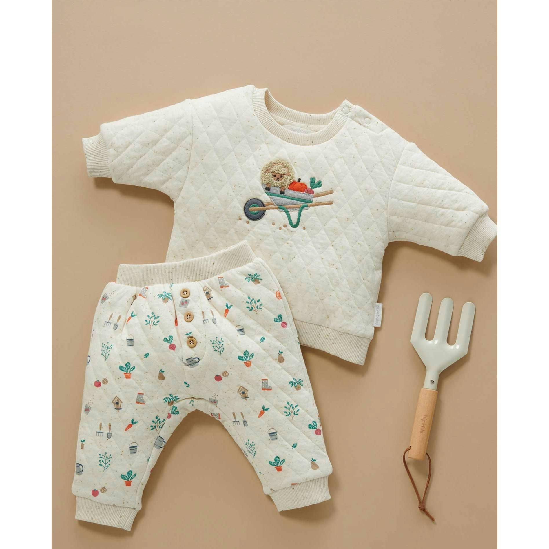 Quilted Track Set Veggie Patch Print