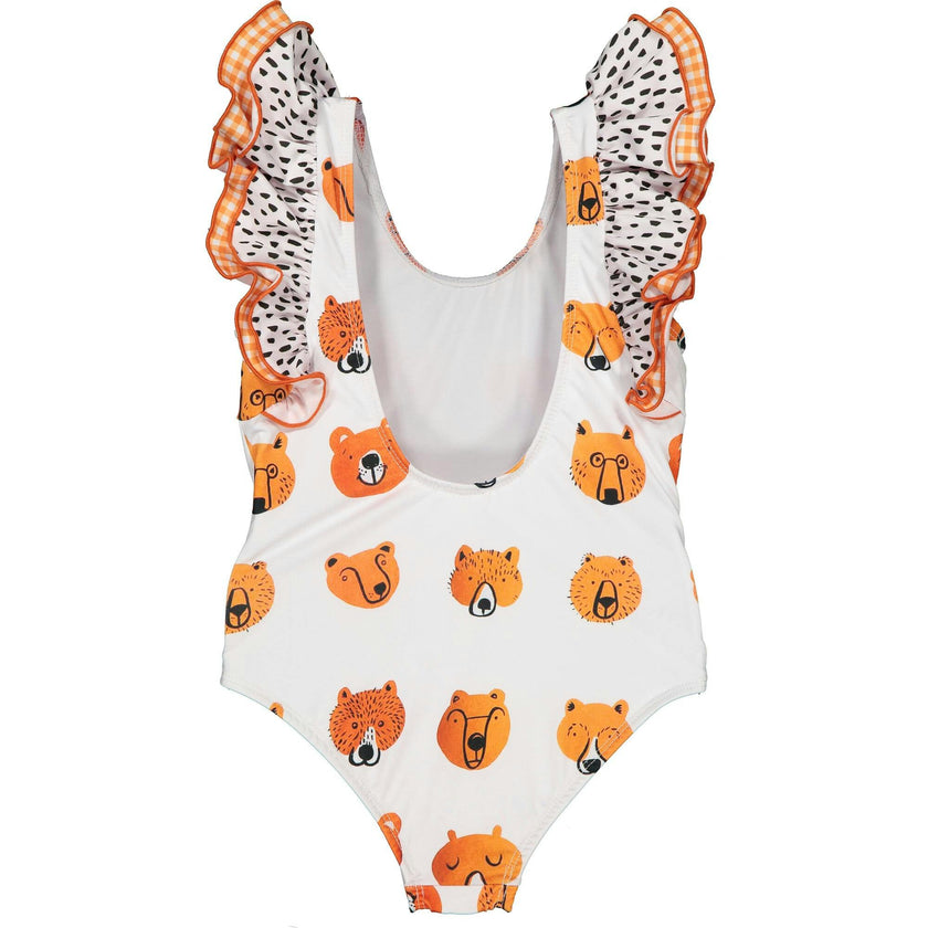 Bears Print Dots Swimsuit, Multi