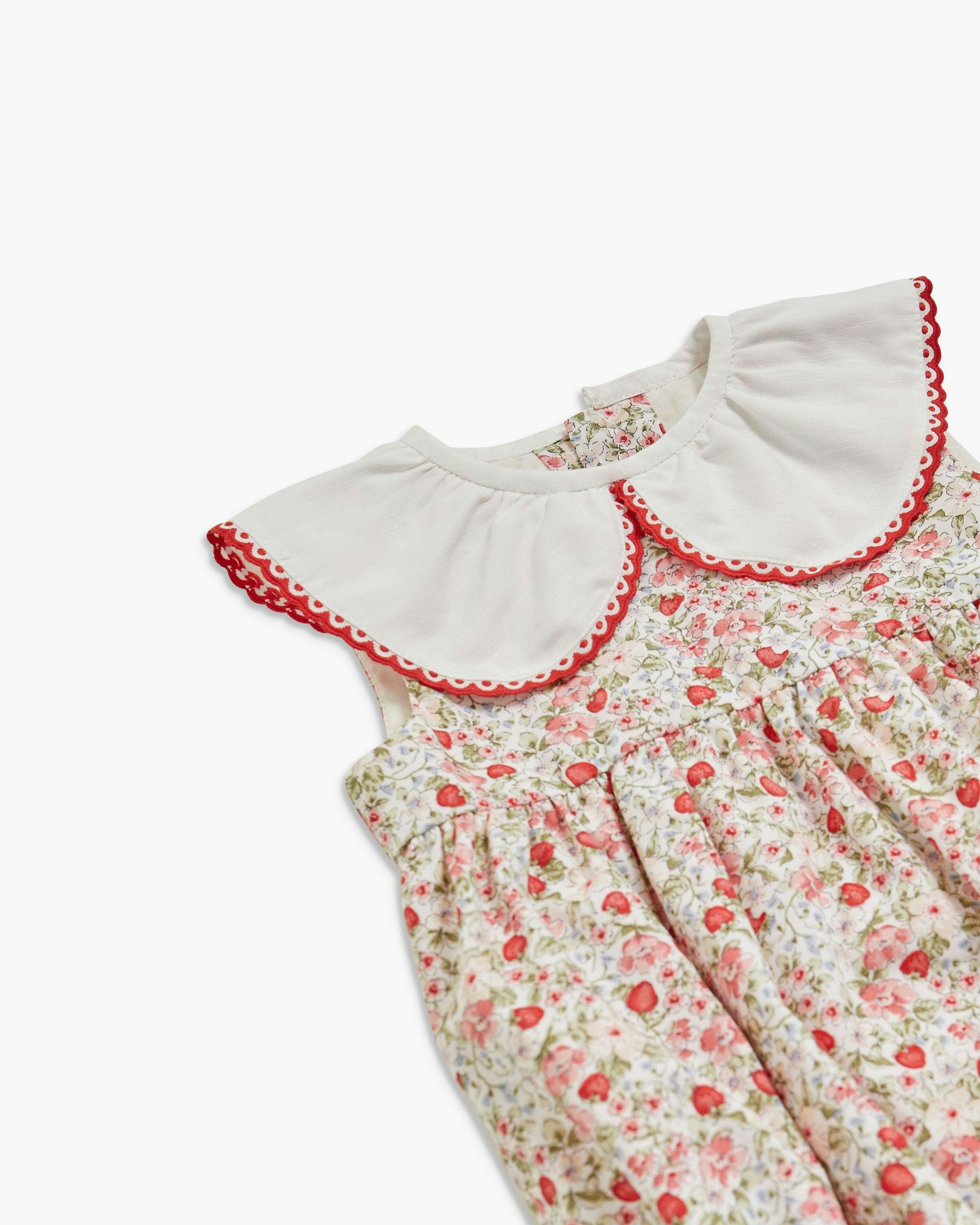 Laura Romper Strawberry Print
