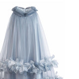 Light Blue Elaris Floral Gown