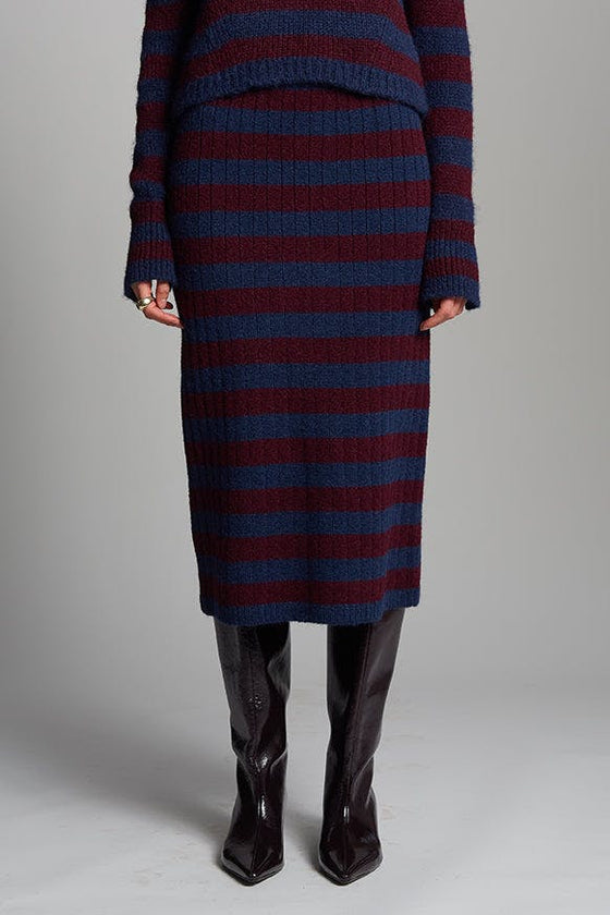 Pia Stripe Tube Skirt