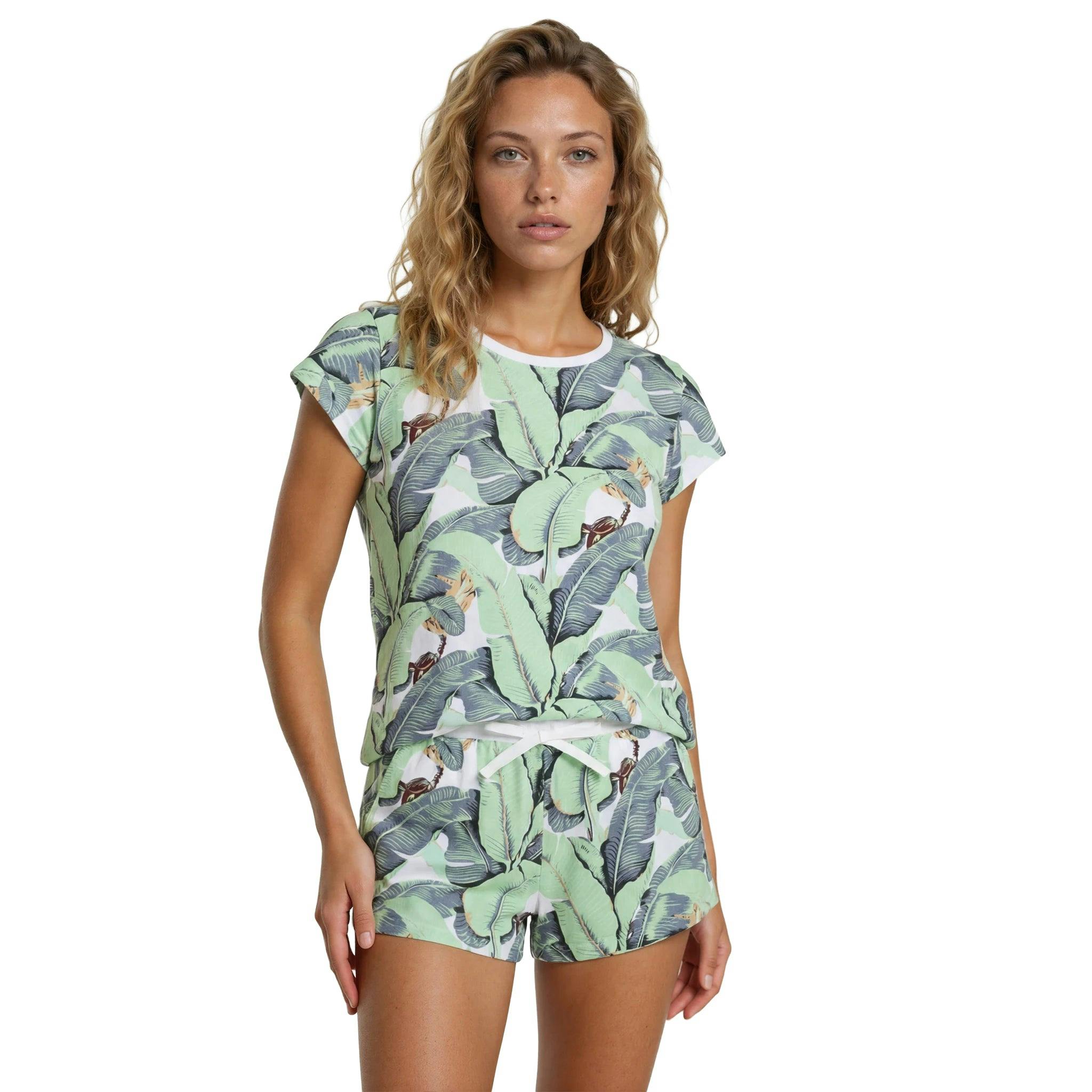 Women's Martinique® Green Jersey Short PJ Set