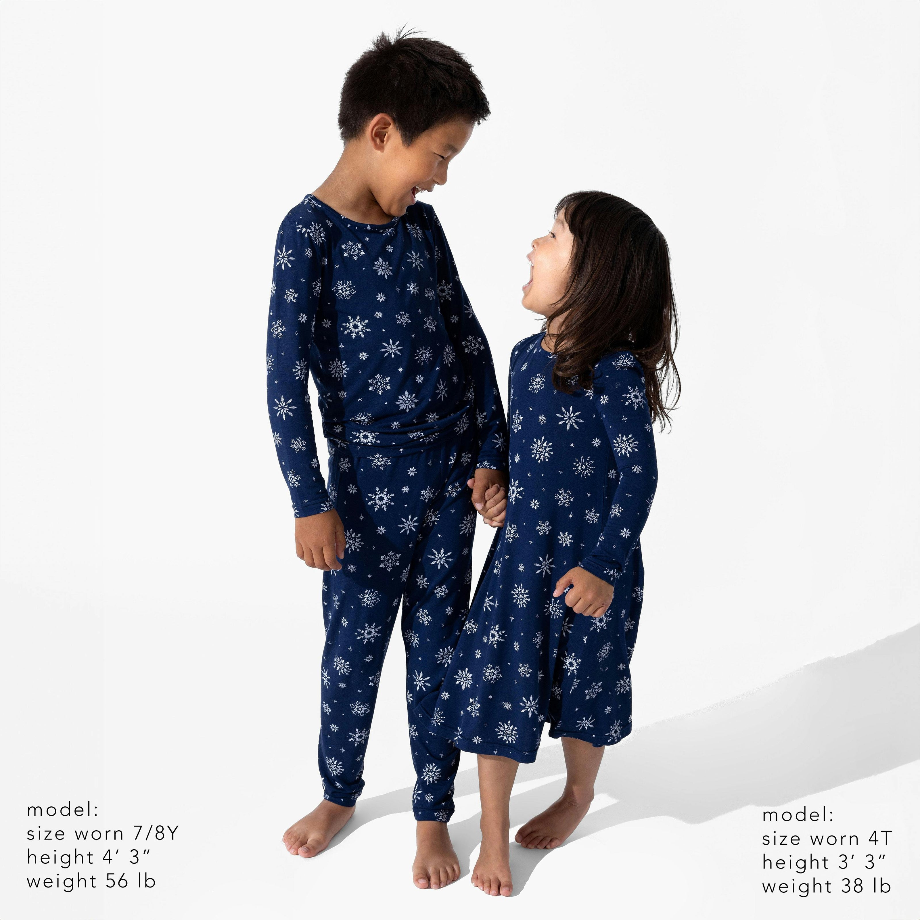 Snowflake Bamboo Kids Pajamas